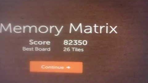 Lumosity - Memory Matrix - High Score
