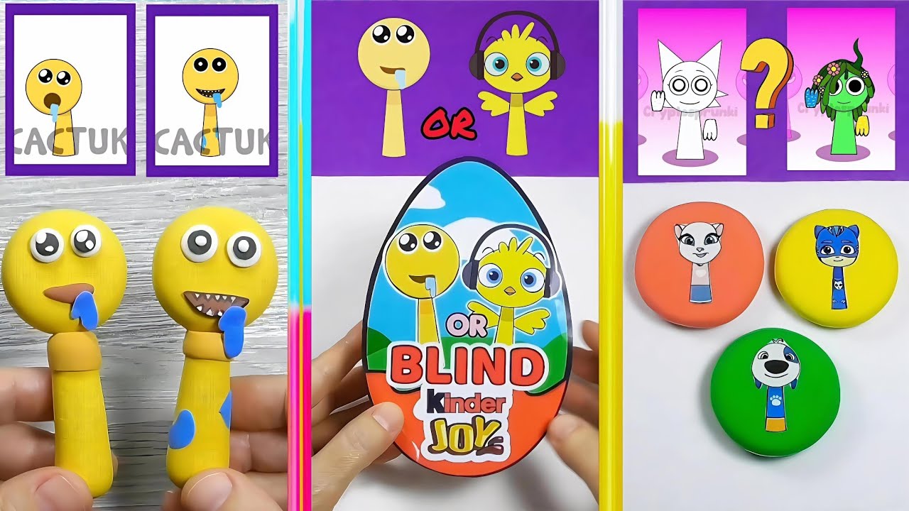 Sprunki OC 🌈 Sprunki Clay 🌈 Challenge 🌈UNBOXING Blind Bag PULCINO Pio DURR Pikachu Talking ANGELA