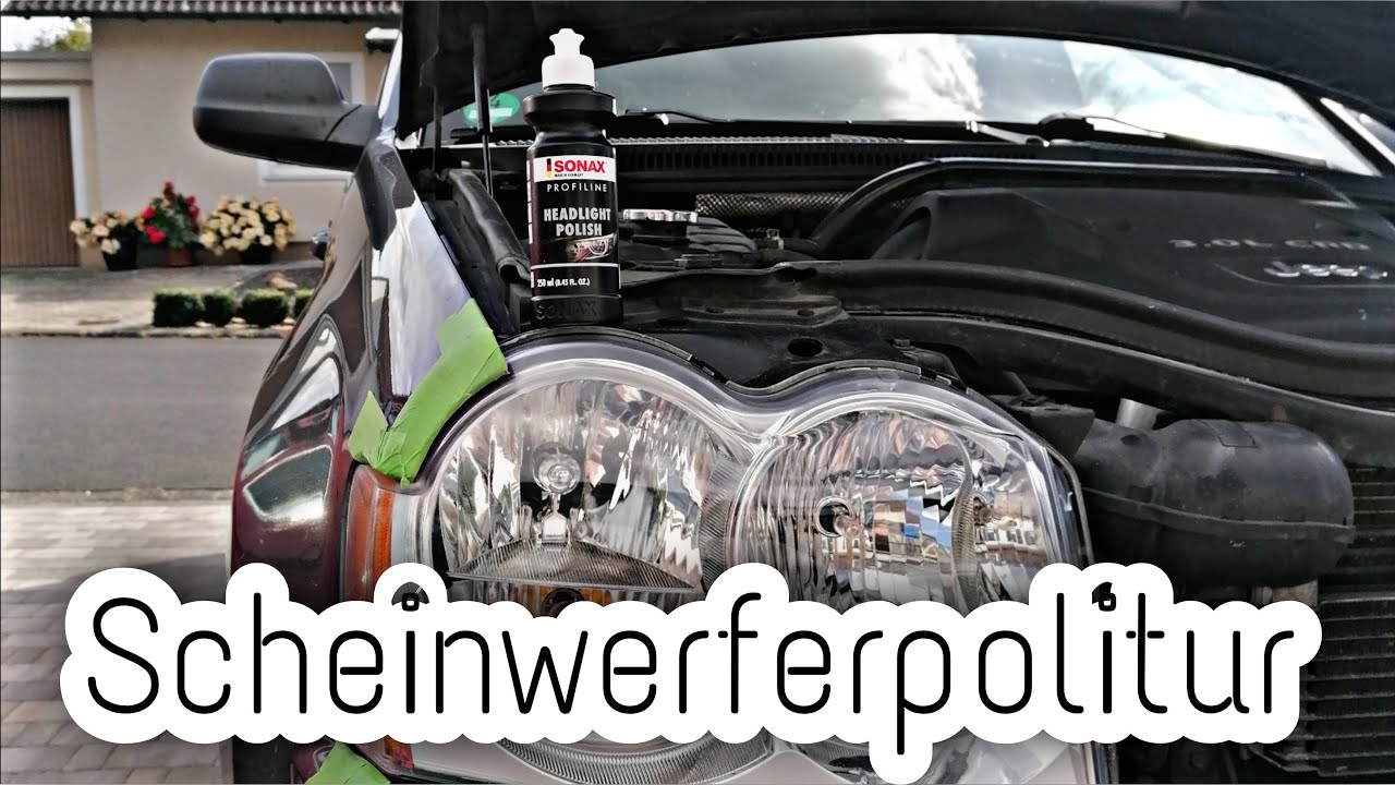 Scheinwerfer polieren / Headlight polish - vergilbte / blinde  Kunststoffscheinwerfer aufbereiten 