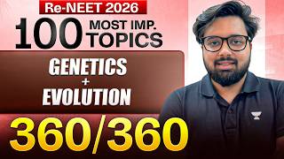 RE-NEET 2026: 100 Most Important Biology Topics #3 | Genetics + Evolution