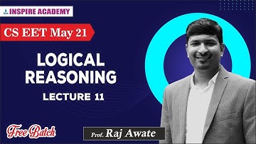CSEET Logical Reasoning | Logical Sequence Test | Complete | By Prof. Raj Awate #cseet #cseetlogical