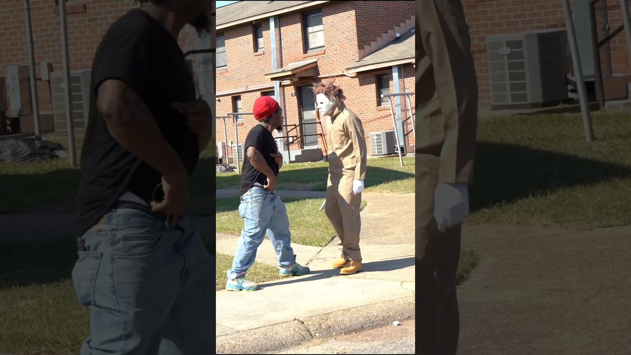 Micheal Myers In The Hood Prank! ?COMING SOON! #prank #trending #funny #viral #youtubeshorts
