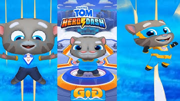 TALKING TOM HERO DASH -- WATER COLOUR HERO TOM RUNNING IN CLASSIC MODE & MIRROR MODE