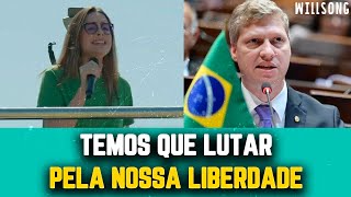 Zoe Martínez discursa em manifestação no Rio de Janeiro e Marcel van Hattem mostra bastidores