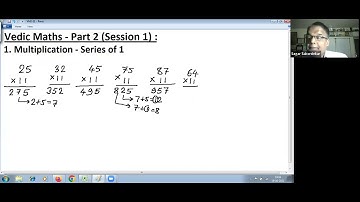 Vedic Maths - Part 2 (Session 1)