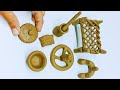 Making beautiful miniature clay kitchen set 😍 || #viralvideo #diy #claykitchenset