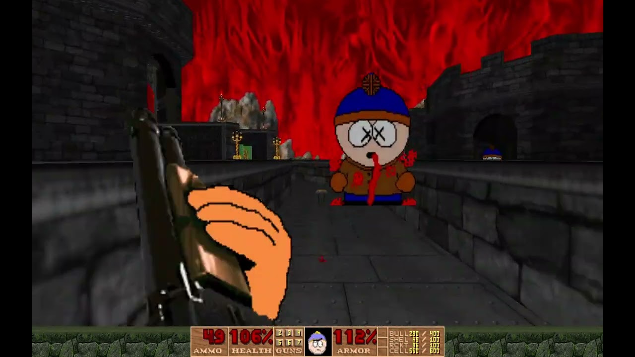 South Park but the characters work for the Nazis (Doom 2: In Name Only Wolfenstein Level)