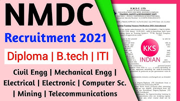 NMDC Recruitment 2021 | Diploma B.tech ITI | Fresher No Fee No Exam |  Almost All Branch Apprentice