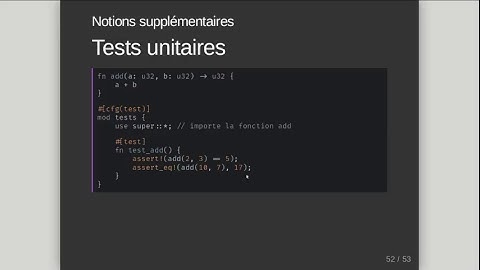 Découverte du langage Rust