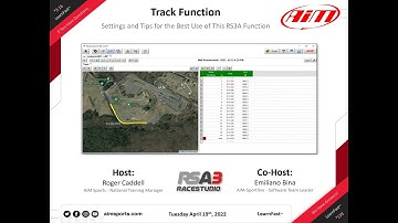3-16 Race Studio 3 Track Function with Emiliano Bina - 4/19/2022