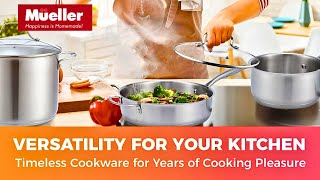 Mueller Pots And Pans Set 17-Piece | Best Pots And Pans Cookware Set