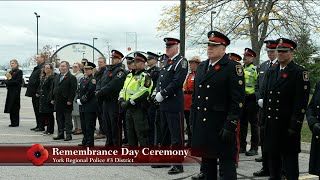 York Regional Police Remembrance Day Ceremony #3 District
