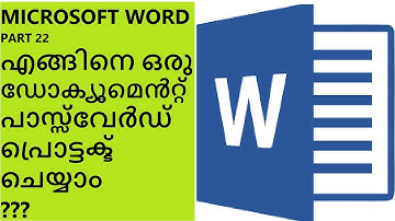 Password Protect Document|Microsoft Word Tutorial|Part 22|Malayalam|Akkuz Info World