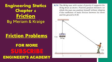 Find greatest distance at which the man can position...  | Chapter 6: Friction | Engineers Academy
