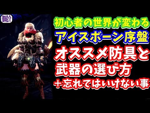 アイスボーン序盤 超意外な隠れ便利防具 初心者にオススメな防具と武器の選び方 絶対にやっておくべき事 Mhwi Youtube