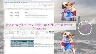 Consume / read plain Excel (without table) from Power Automate