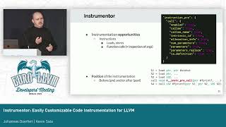 2025 EuroLLVM - Instrumentor: Easily Customizable Code Instrumentation