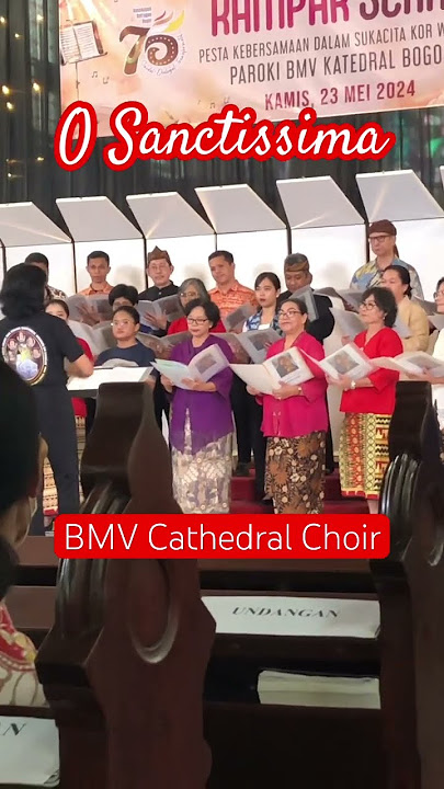 Pagelaran Rampak Sekar bersama Paduan Suara Cathedral BMV Bogor. O Sanctissima. Indah dan megah