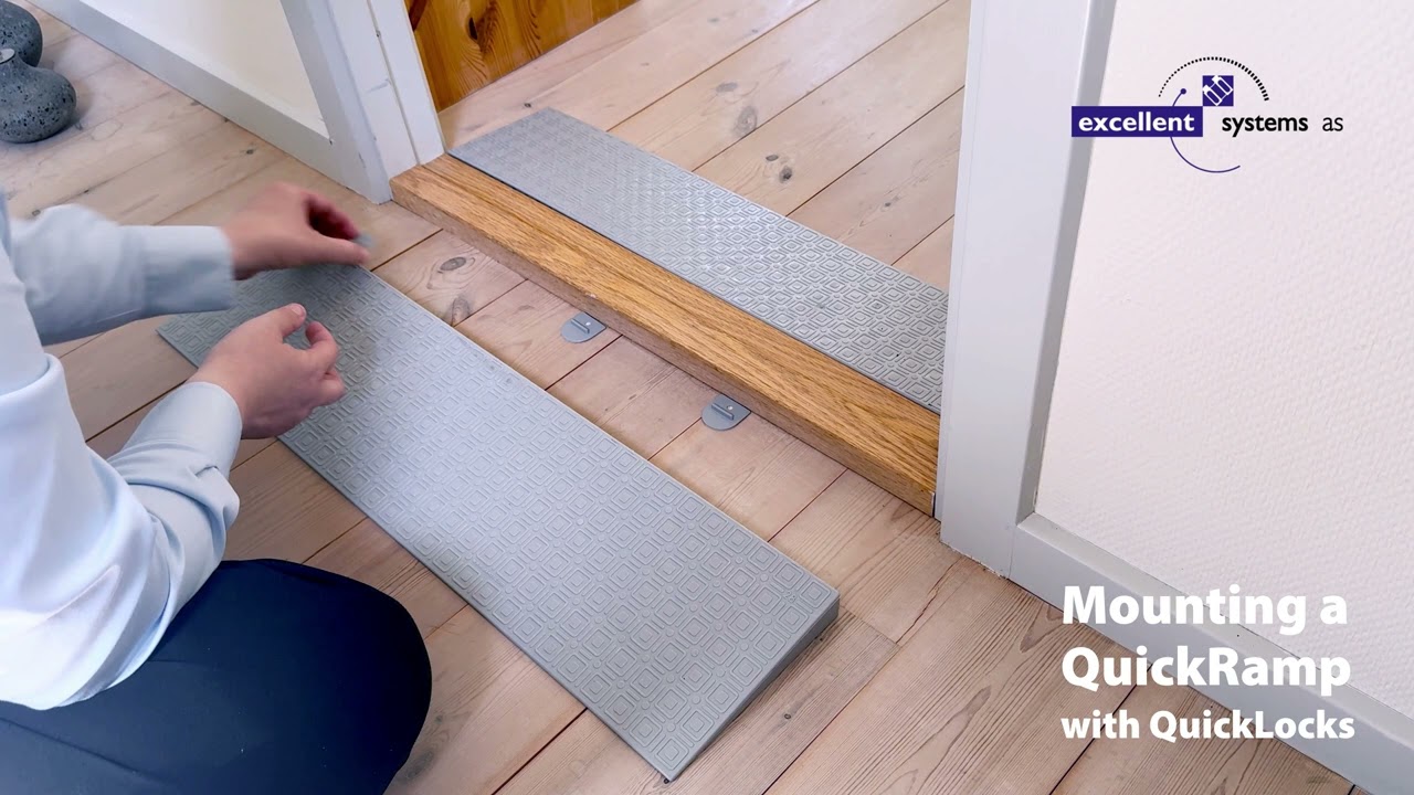 Threshold ramp easy installation with QuickLock