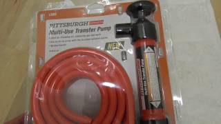 PittsBurgh Multi-Use Transfer Pump Harbor Freight Item #63144 Drain Your Toilet