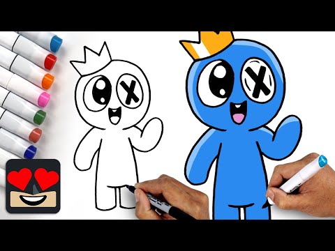 How to Draw BLUE from Rainbow Friends 