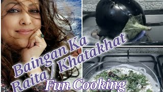 Eggplant/Baingan Raita Recipe