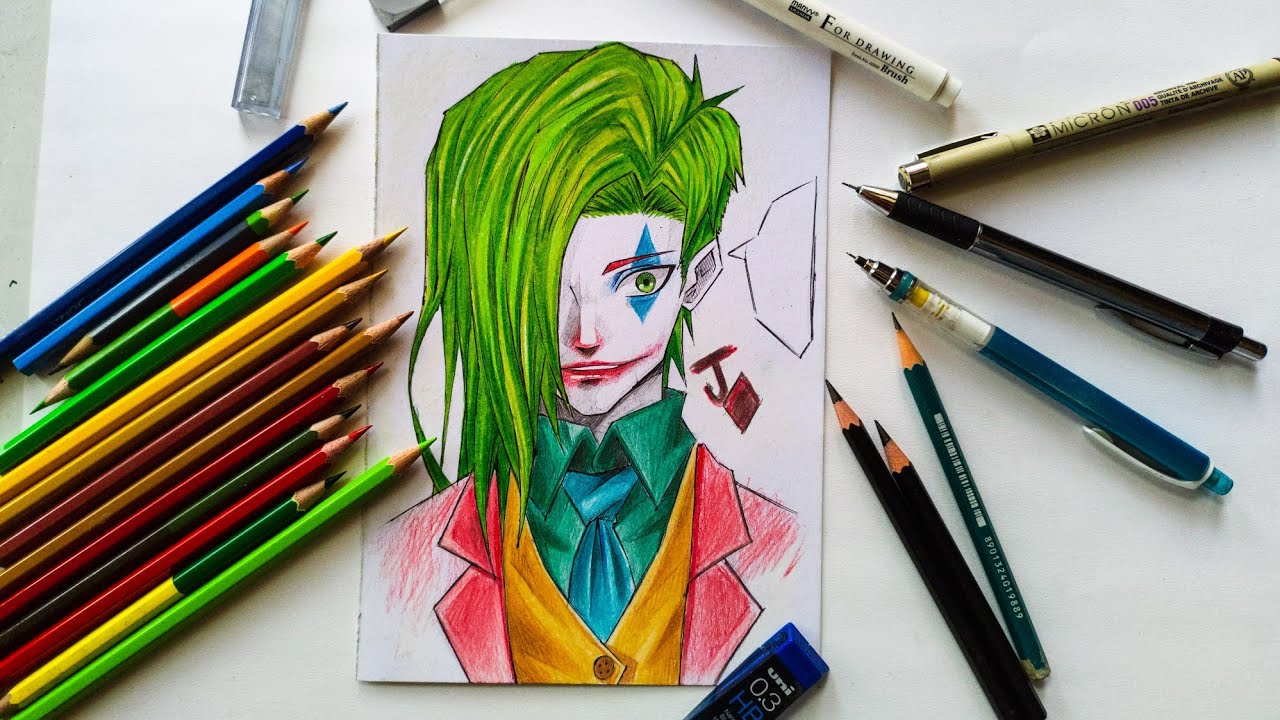 Speed Drawing || Joker || In Anime Style || - YouTube