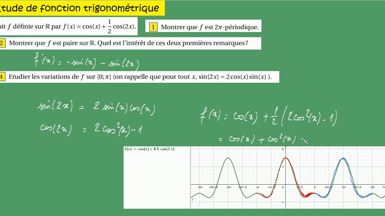 fonction trigonométrique cours pdf