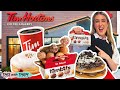 Trying all the TimBits at Tim Horton's UK! 😲