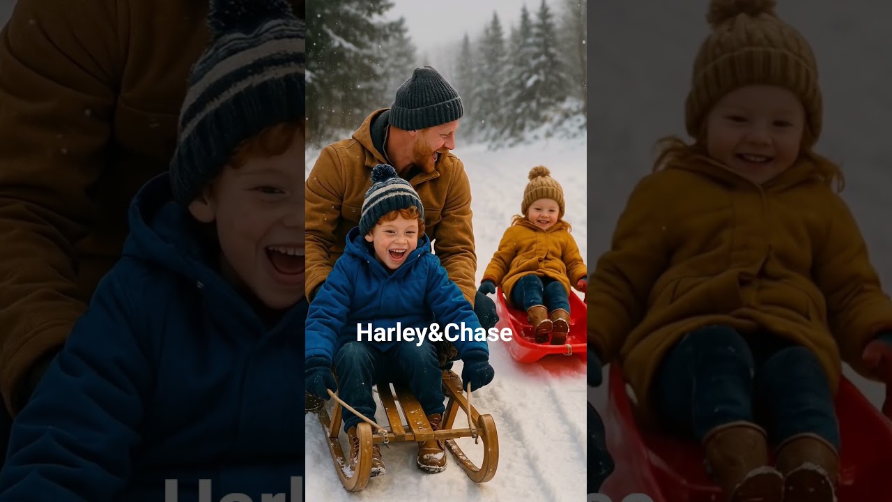 Prince Harry and kids play in the snow 