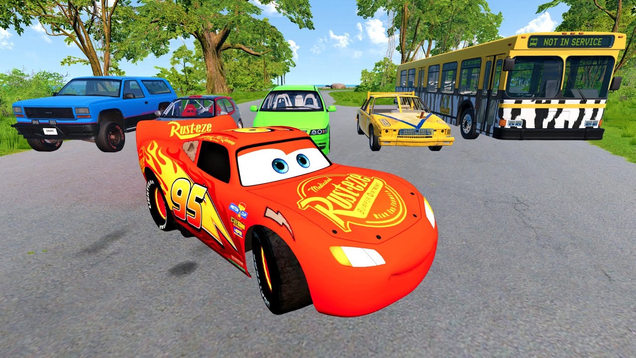 Epic McQueen car crashes | Crashes, falls, destruction of cars #81 | BeamNG.Drive Gameplay