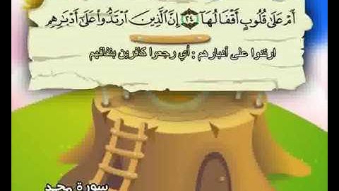 ‫سورة محمد المصحف المعلم المنشاوي‬ بترديد الأطفال