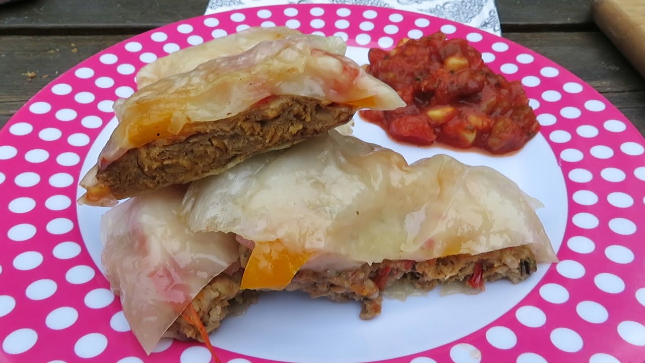 Air Fryer Recipe Burger Quesadilla Melt Vegan // Gluten Free // Quick