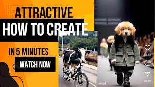 animal walking video kaise banaye | animal walking in fashion show | cat walking ai video editing screenshot 1