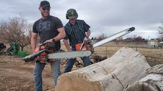 Husqvarna chainsaws 3120xp piped vs ported 395xp