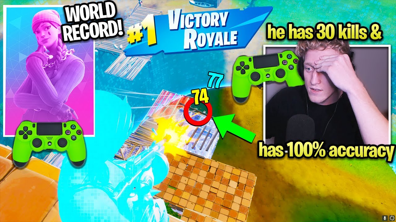Tfue DUMBFOUNDED by 100% ACCURACY Controller Player w 30 Kill Win in Cash Cup Fortnite