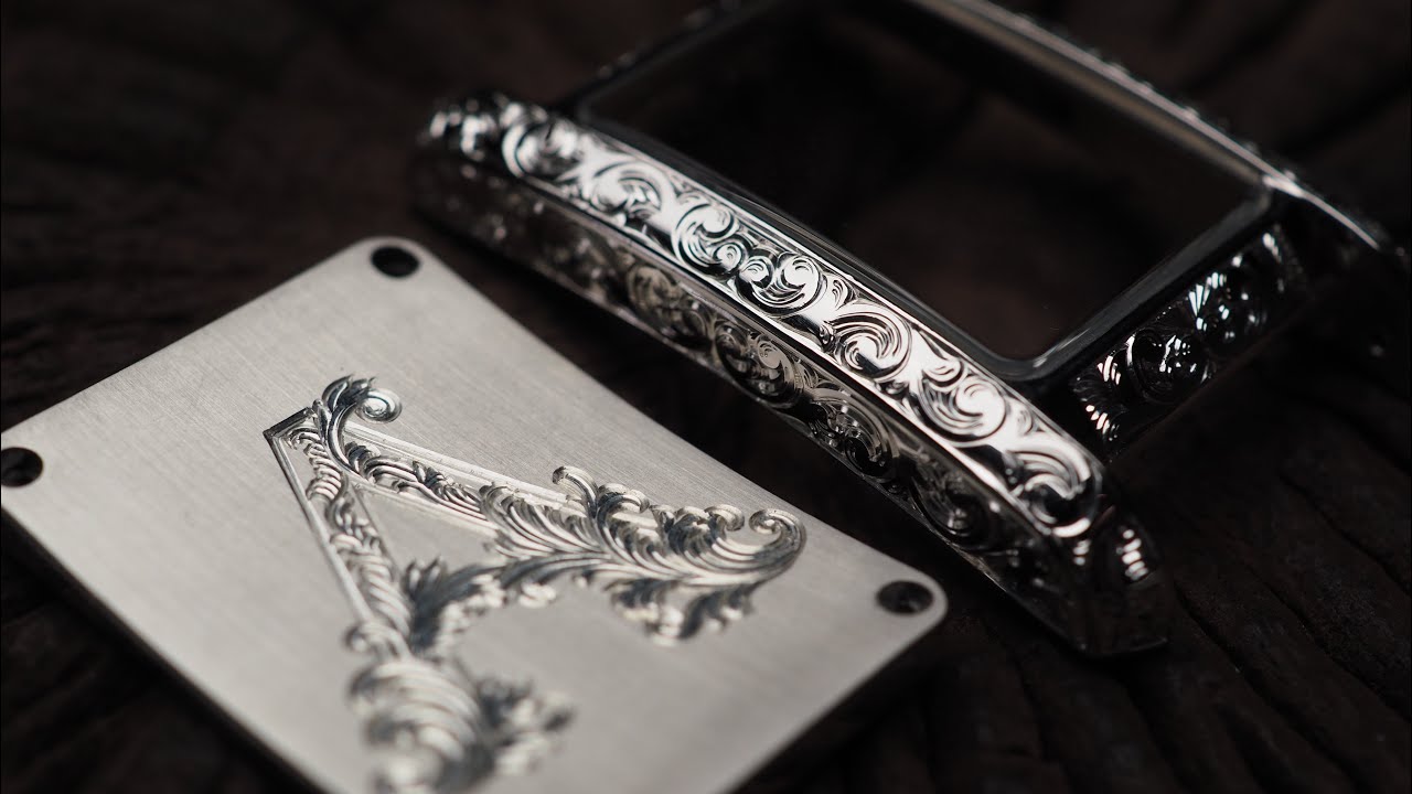Chạm khắc bộ vỏ đồng hồ bằng bạc - engraved silver watch case chienli 