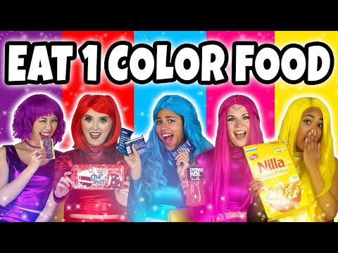 EATING ONLY ONE COLOR OF FOOD SUPER POPS RAINBOW FOOD CHALLENGE. Totally TV Originals