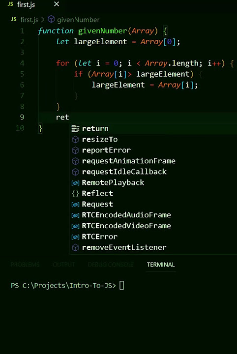 Find the Largest Number in Array in JavaScript using function and for ...