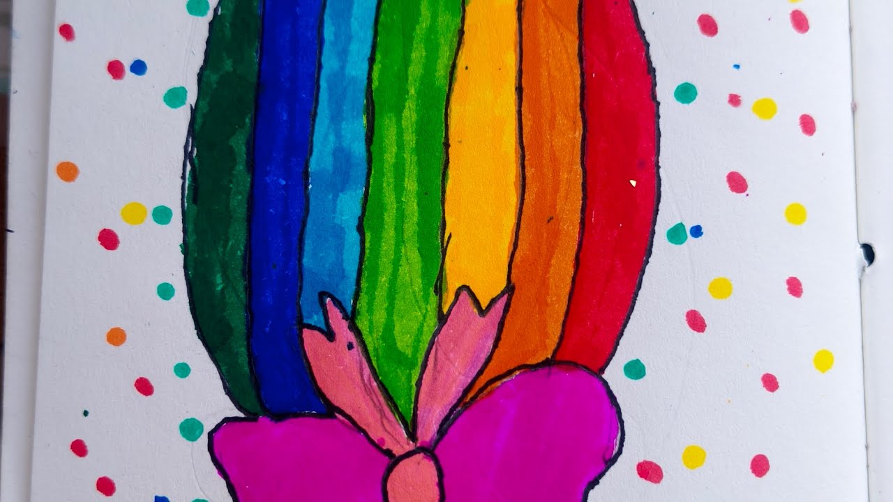 How to easy umberalla art 🎨 art umberalla drawing colour 👉🏻craft umberalla 