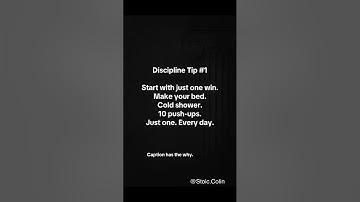 Small wins build unstoppable momentum.#DisciplineTips #StoicHabits #SelfDiscipline