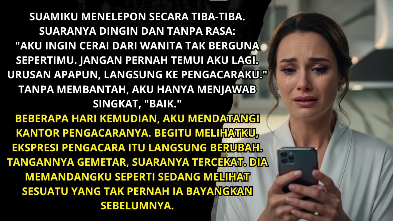 SUAMI TIBA-TIBA TELPON MINTA CERAI–SAAT AKU DATANGI PENGACARANYA, DIA MALAH BERGEMETAR LIHAT NAMAKU
