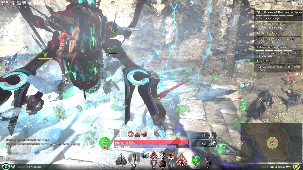 Skyforge Gameplay Lanber Forest World Boss THE LAGG IS INSANE ...