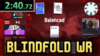 Blindfold Speed Run World Record 2:40.72 - Balatro White Stake