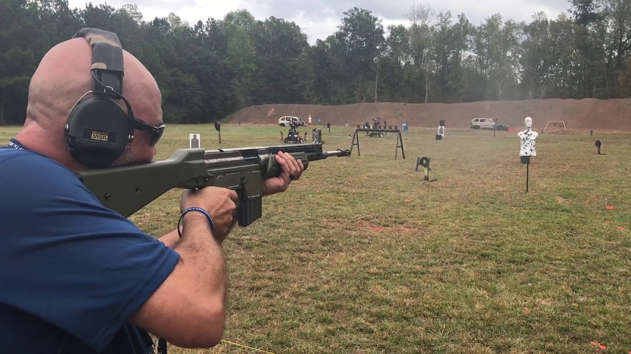 The Farm Gunworks shooting select fire Cetme L by KGmade and Hill and Mac Gunworks.