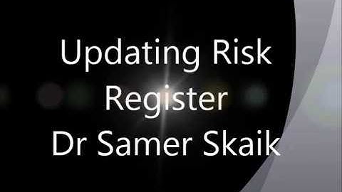 Updating Risk Register
