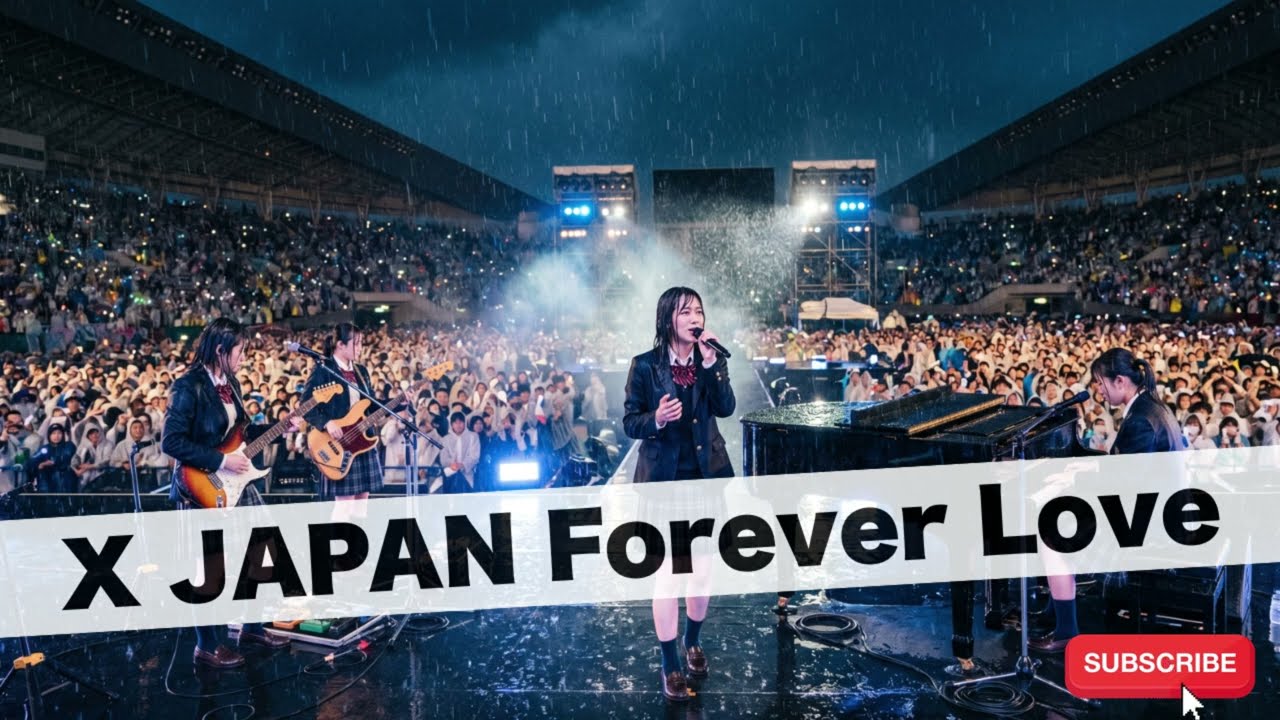 X JAPAN Forever Love｜Japanese Girls AI Rock Band｜邦楽カバー