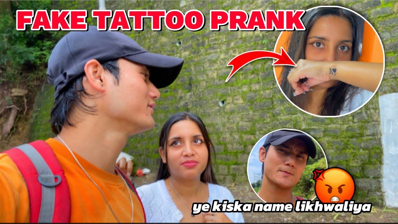 Fake Tattoo Prank on My Boyfriend 🤡| Is he a red flag ?