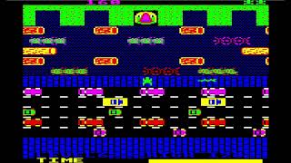 Leap-Frog (Acorn BBC Micro). Level 6 (Hard). Score: 990 #frogger #acorn #bbcmicro #retrogaming #game