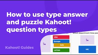 How to use type answer and puzzle Kahoot! question types